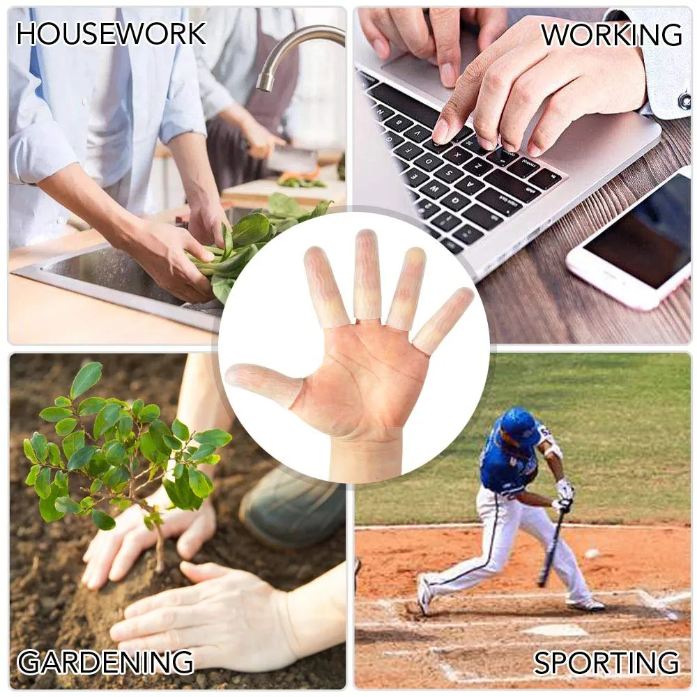 10 Pack Silicone Finger Protectors,for Man,Gel Finger Cots & Protector,Relief from Pain of Finger Tips Cracked, Arthritis