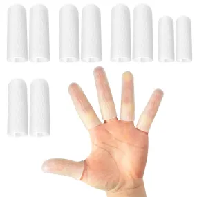 10 Pack Silicone Finger Protectors,for Man,Gel Finger Cots & Protector,Relief from Pain of Finger Tips Cracked, Arthritis