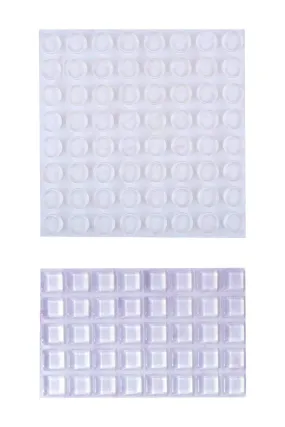 1/2" Clear Rubber Feet Bumper Pads Self-Adhesive Buffer Pads Cabinet Door Bumpers Noise Dampening Pads Drawer Stops 104 Pcs