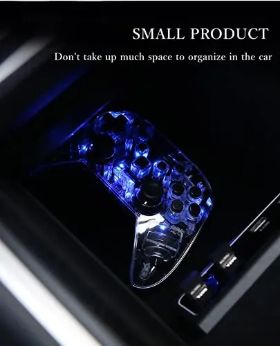 2021-2022 New Updated Tesla Game Controller, Wireless PC Game Controller Compatible with Tesla Model 3 / Y / S, PC, Switch, Steam, Tesla Screen Controller With Dual-Vibration, 8 Semi-Transparent LED Backlight