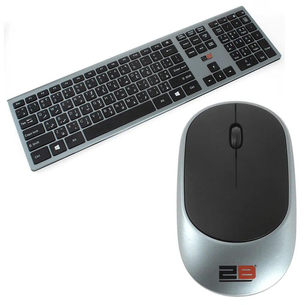 2B KB306 Wireless Keyboard   Mouse Combo English & Arabic