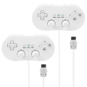 2PCS Classic Game Controller Pad Wired Gamepad Joypad Joystick for Nintendo Wii Remote- Electronics