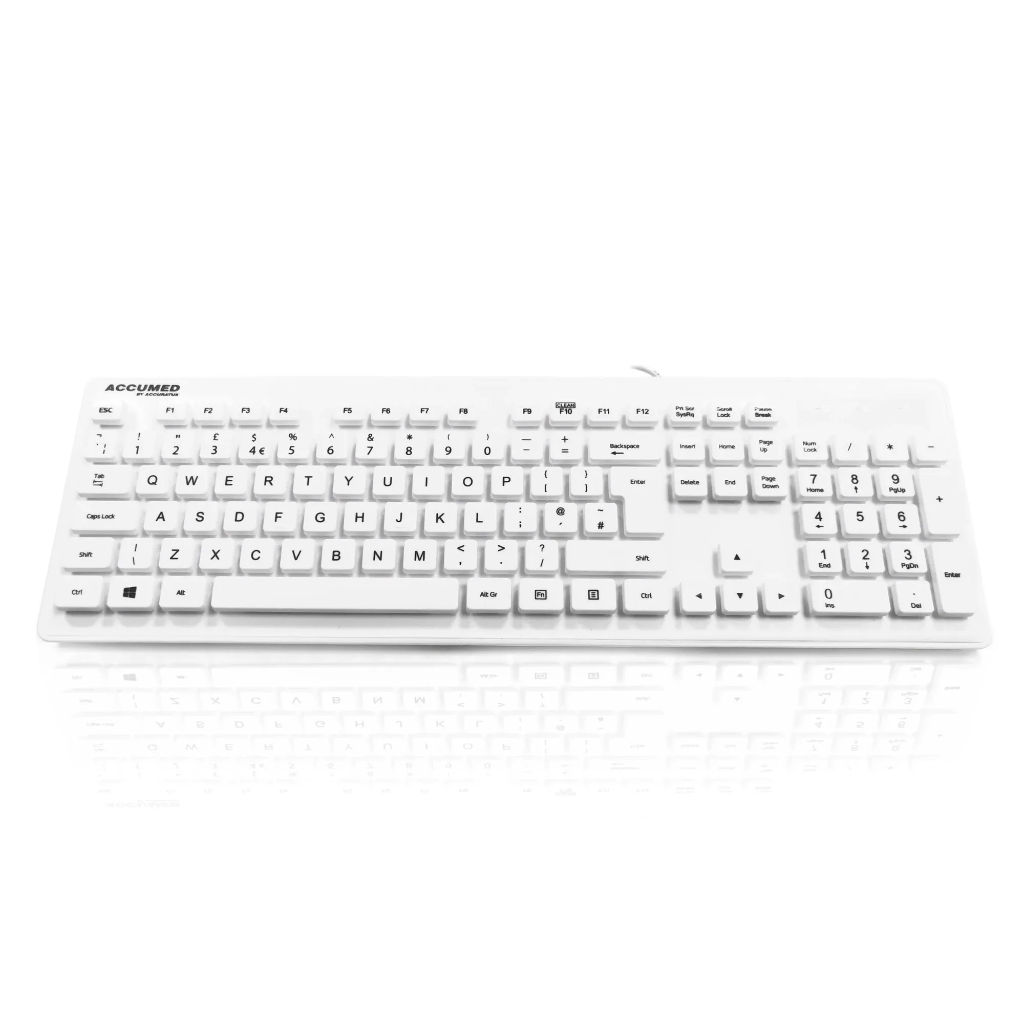 Accumed AQUA IP68 USB 105 Medical/Industrial Washable Keyboard
