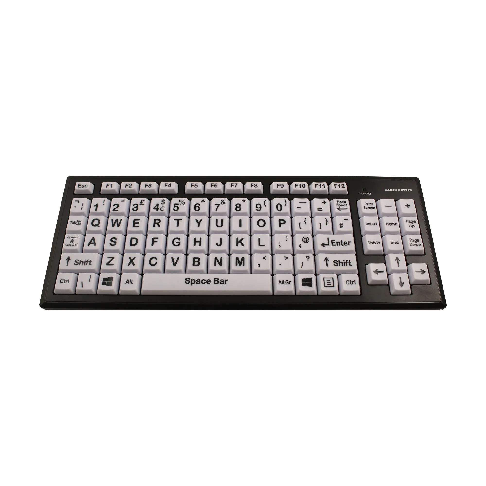 Accuratus Monster 2 High Contrast Uppercase Keyboard with Extra Large Keys