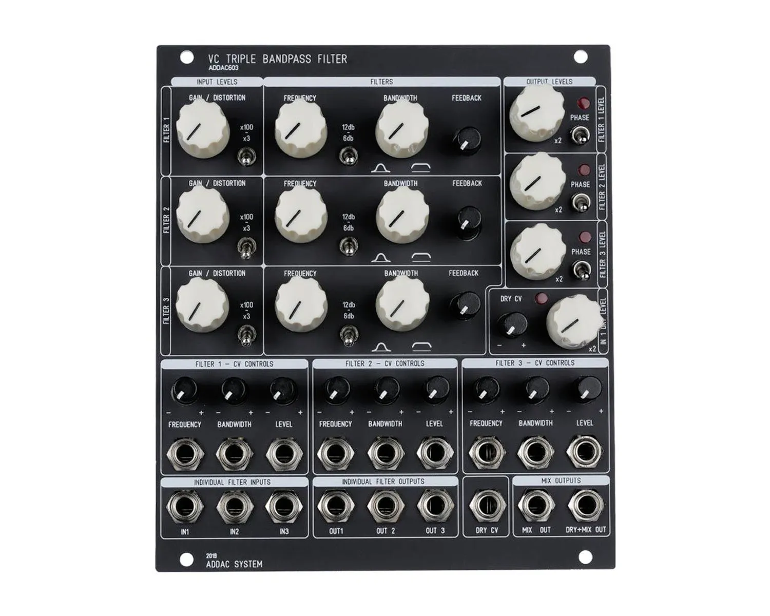 ADDAC Systems ADDAC603 VC Triple Bandpass Filter