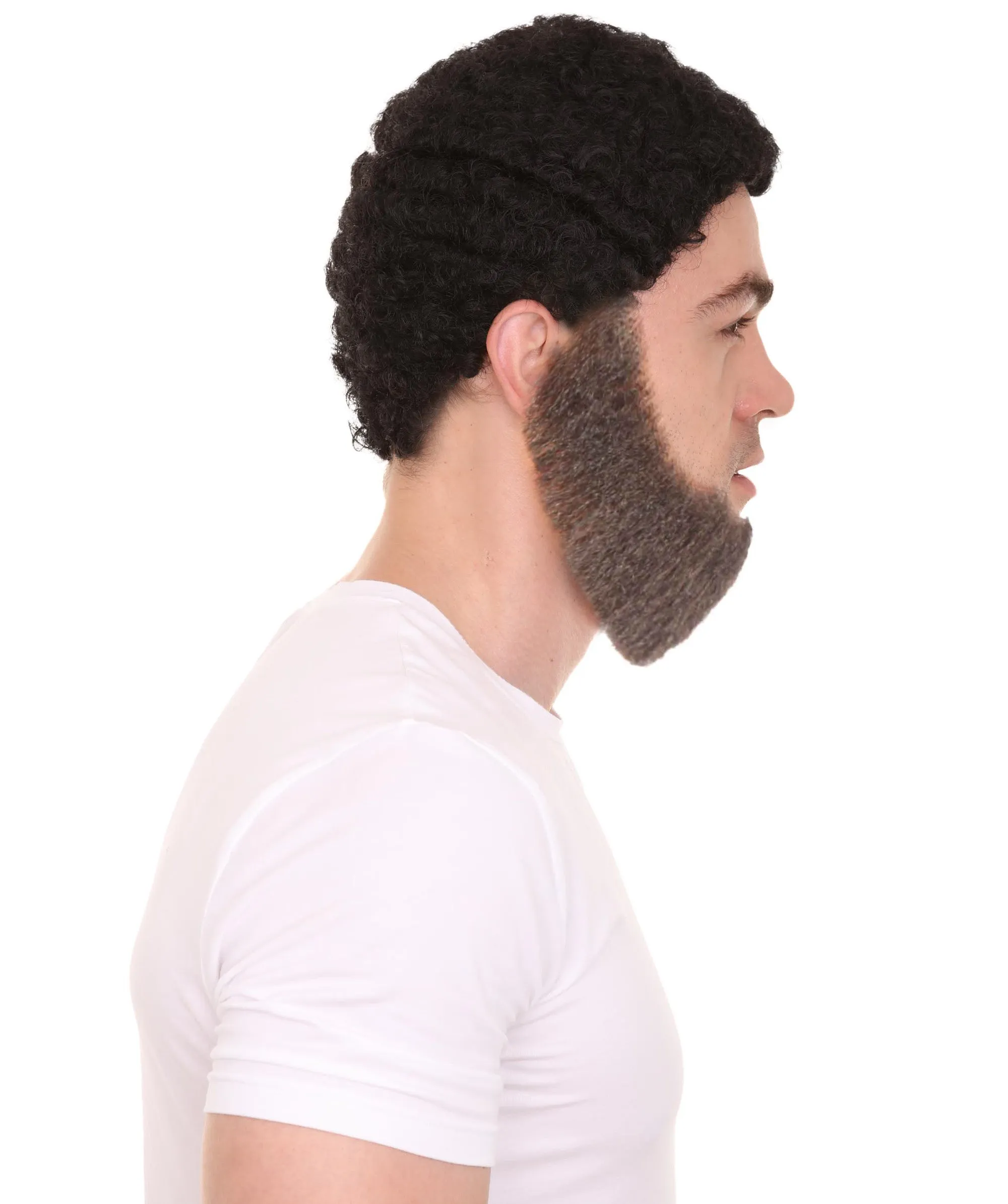 Adult Men's Long Beard and Mustache Set | Perfect For Halloween | Flame-Retardant Synthetic Fiber | Multiple Color Options