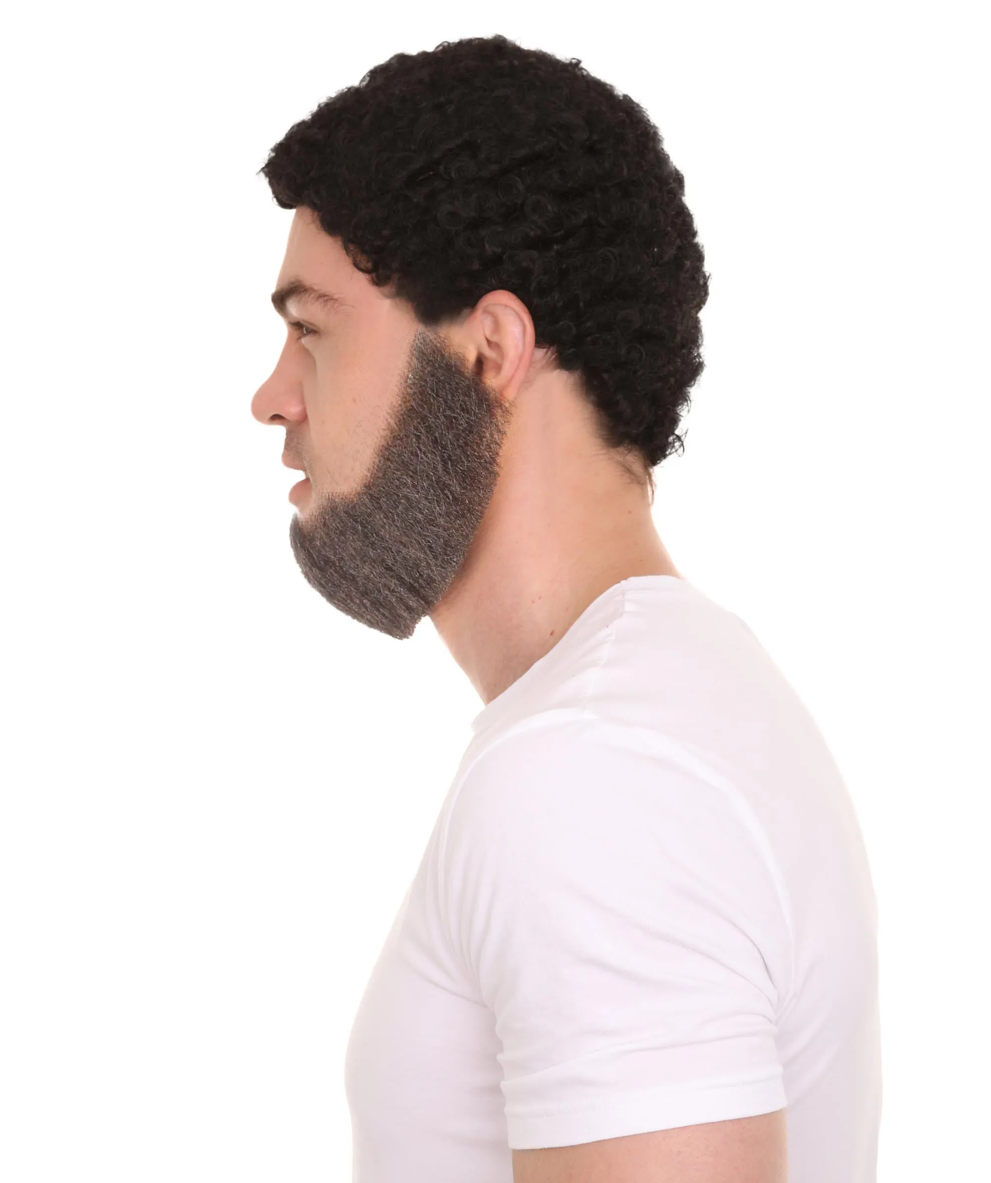 Adult Men's Long Beard and Mustache Set | Perfect For Halloween | Flame-Retardant Synthetic Fiber | Multiple Color Options