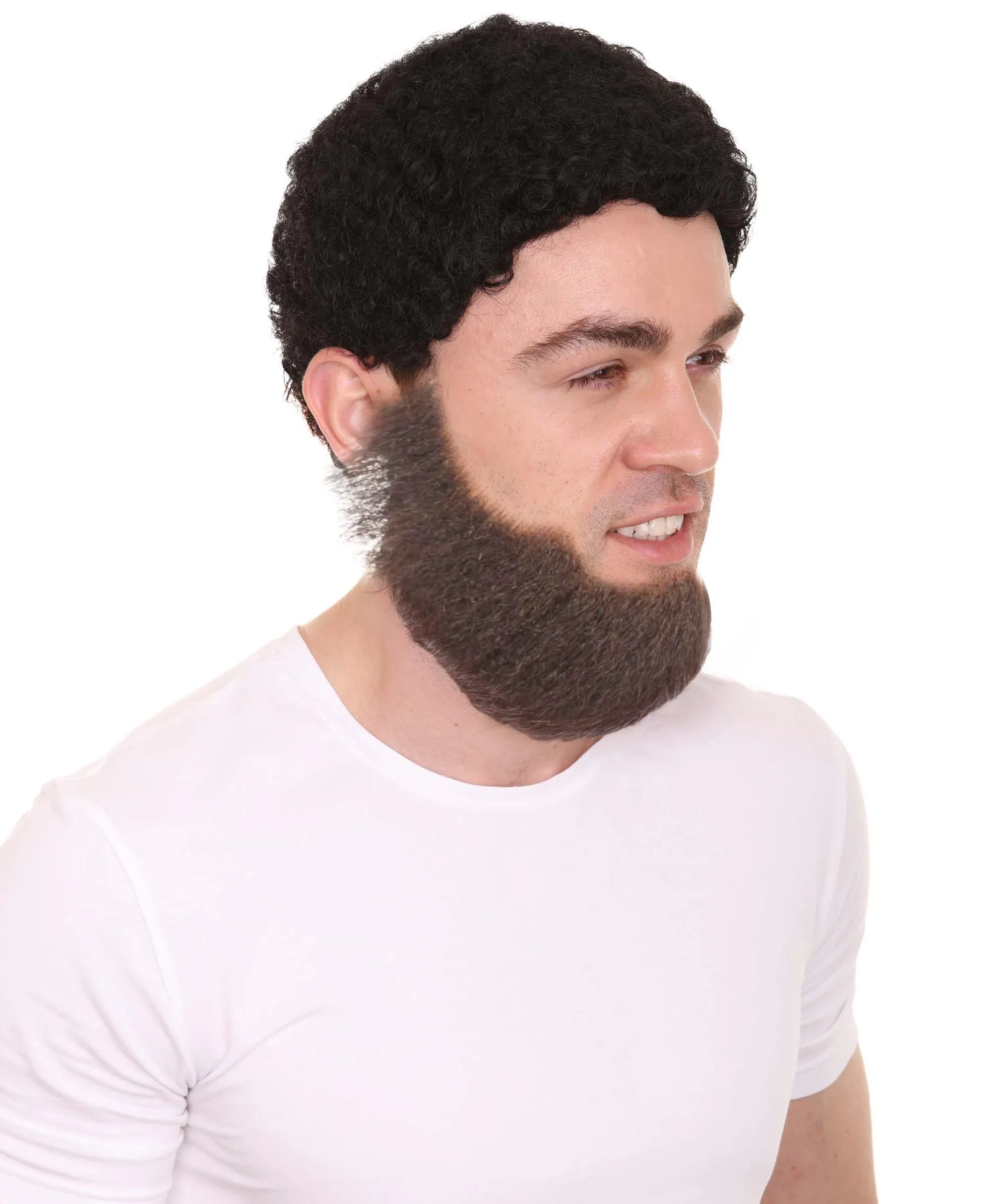 Adult Men's Long Beard and Mustache Set | Perfect For Halloween | Flame-Retardant Synthetic Fiber | Multiple Color Options