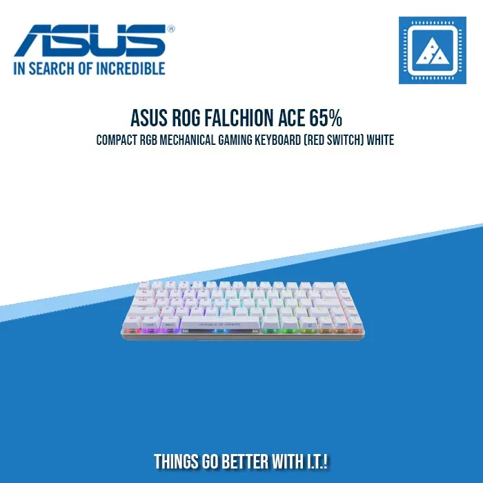 ASUS ROG FALCHION ACE 65% COMPACT RGB MECHANICAL GAMING KEYBOARD (RED SWITCH) BLACK|WHITE