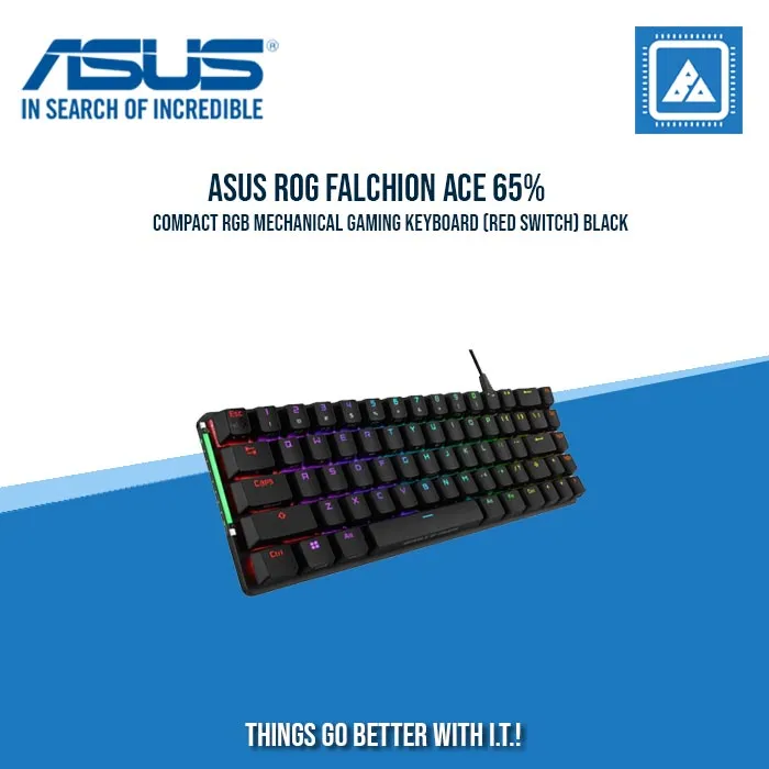 ASUS ROG FALCHION ACE 65% COMPACT RGB MECHANICAL GAMING KEYBOARD (RED SWITCH) BLACK|WHITE