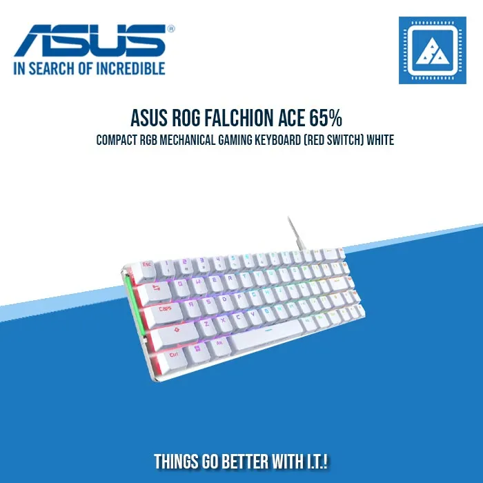 ASUS ROG FALCHION ACE 65% COMPACT RGB MECHANICAL GAMING KEYBOARD (RED SWITCH) BLACK|WHITE
