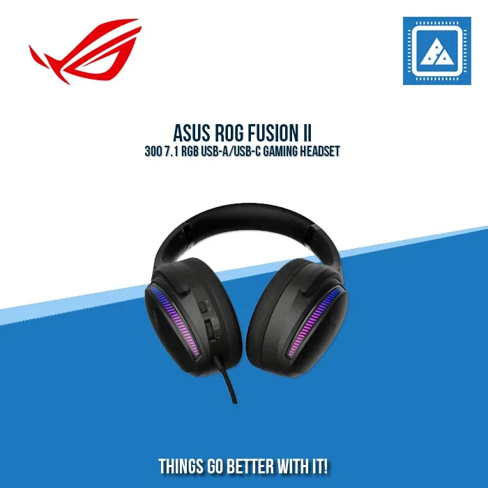 ASUS ROG FUSION II 300 7.1 RGB USB-A/USB-C GAMING HEADSET