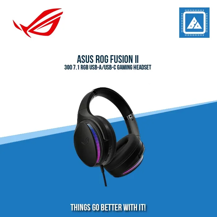 ASUS ROG FUSION II 300 7.1 RGB USB-A/USB-C GAMING HEADSET