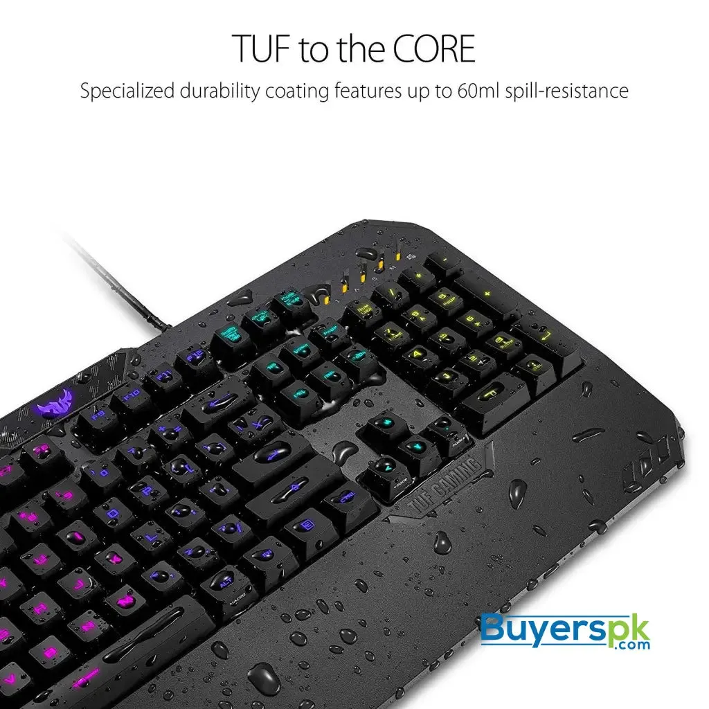 Asus Tuf K5 Mechanical Membrane Rgb Gaming Keyboard with Programmable Onboard Memory, Media Controls