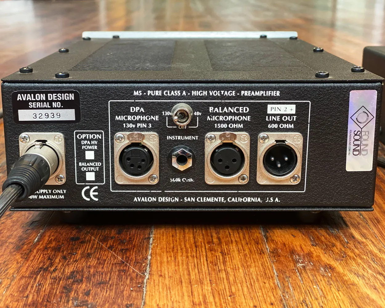 Avalon M5 Microphone Preamplifier