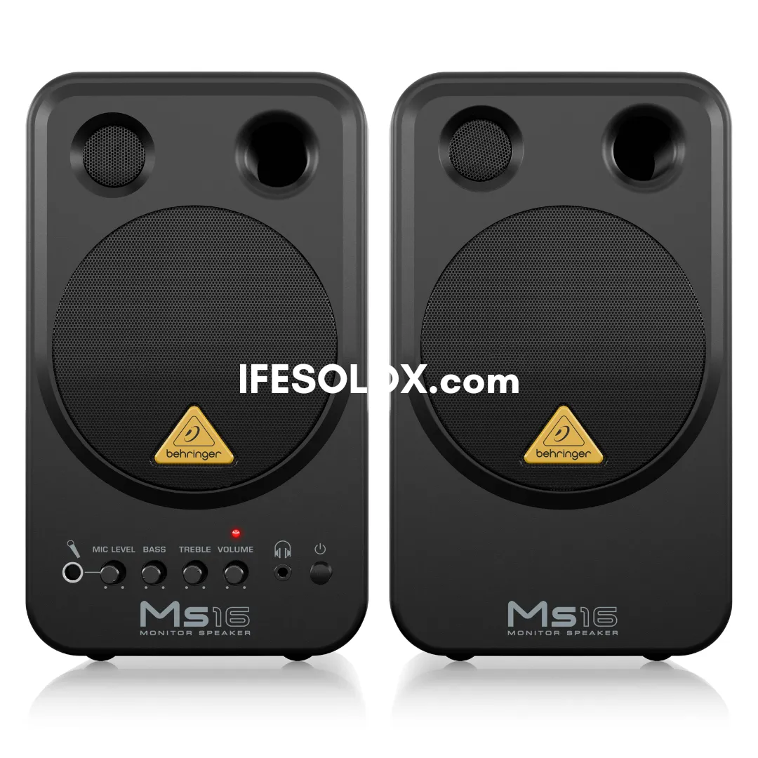 Behringer MS16 4" Dual (2-Way) Powered Near Field Studio Monitors - Brand New