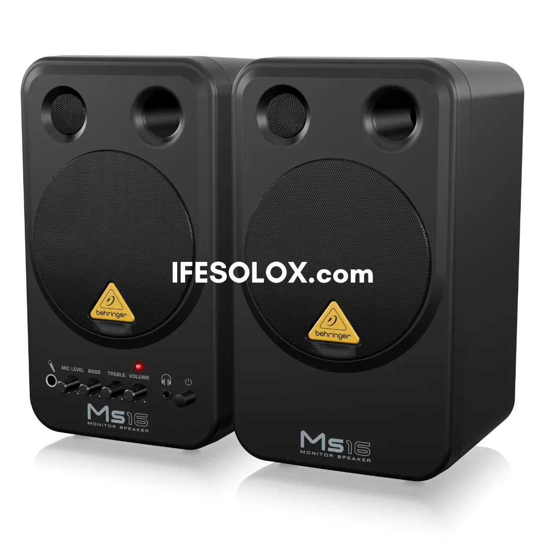 Behringer MS16 4" Dual (2-Way) Powered Near Field Studio Monitors - Brand New