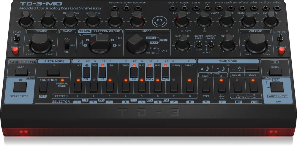 Behringer TD-3-MO-BK Modded Out Analogue Bass Synthesizer