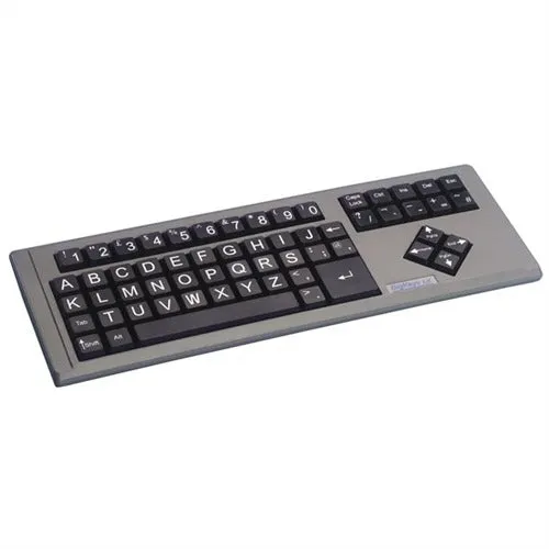 BigKeys LX Large Key Keyboard with Black Keys and Upper Case ABC Layout