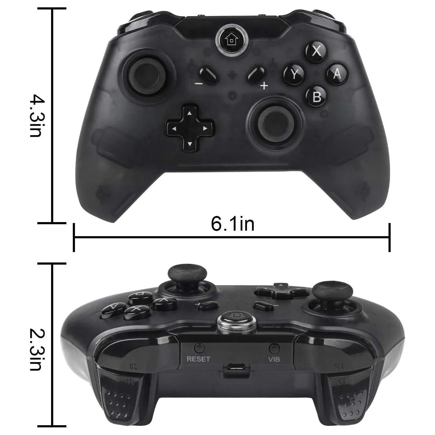 Black Bluetooth Wireless Controller for Nintendo Switch
