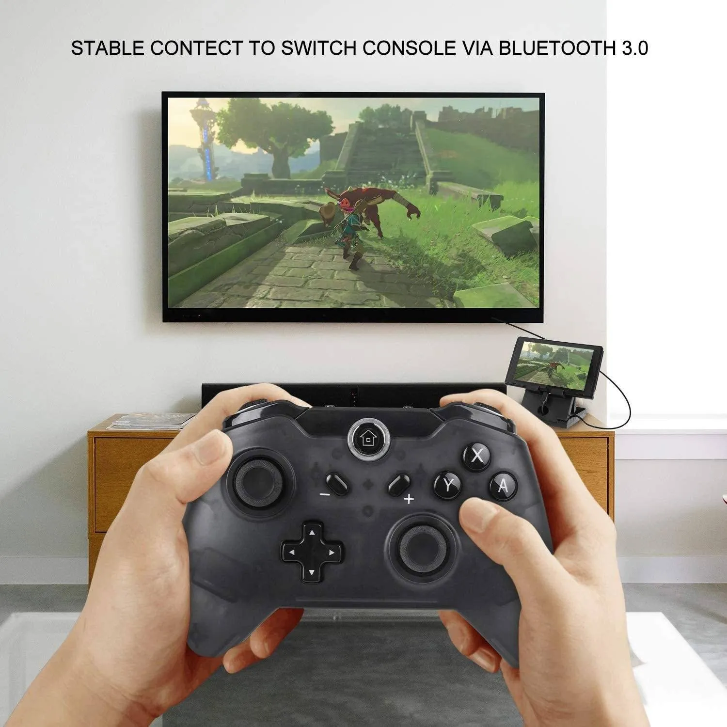 Black Bluetooth Wireless Controller for Nintendo Switch