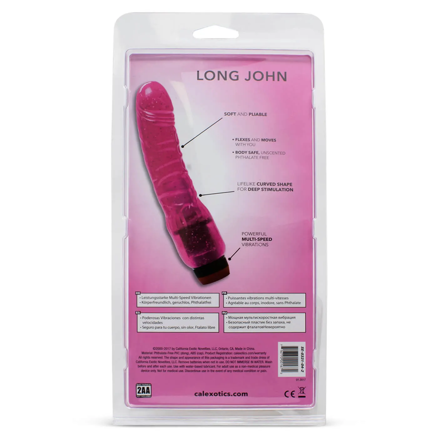 Curved 8.25 Inch Realistic Penis Vibrating Dildo