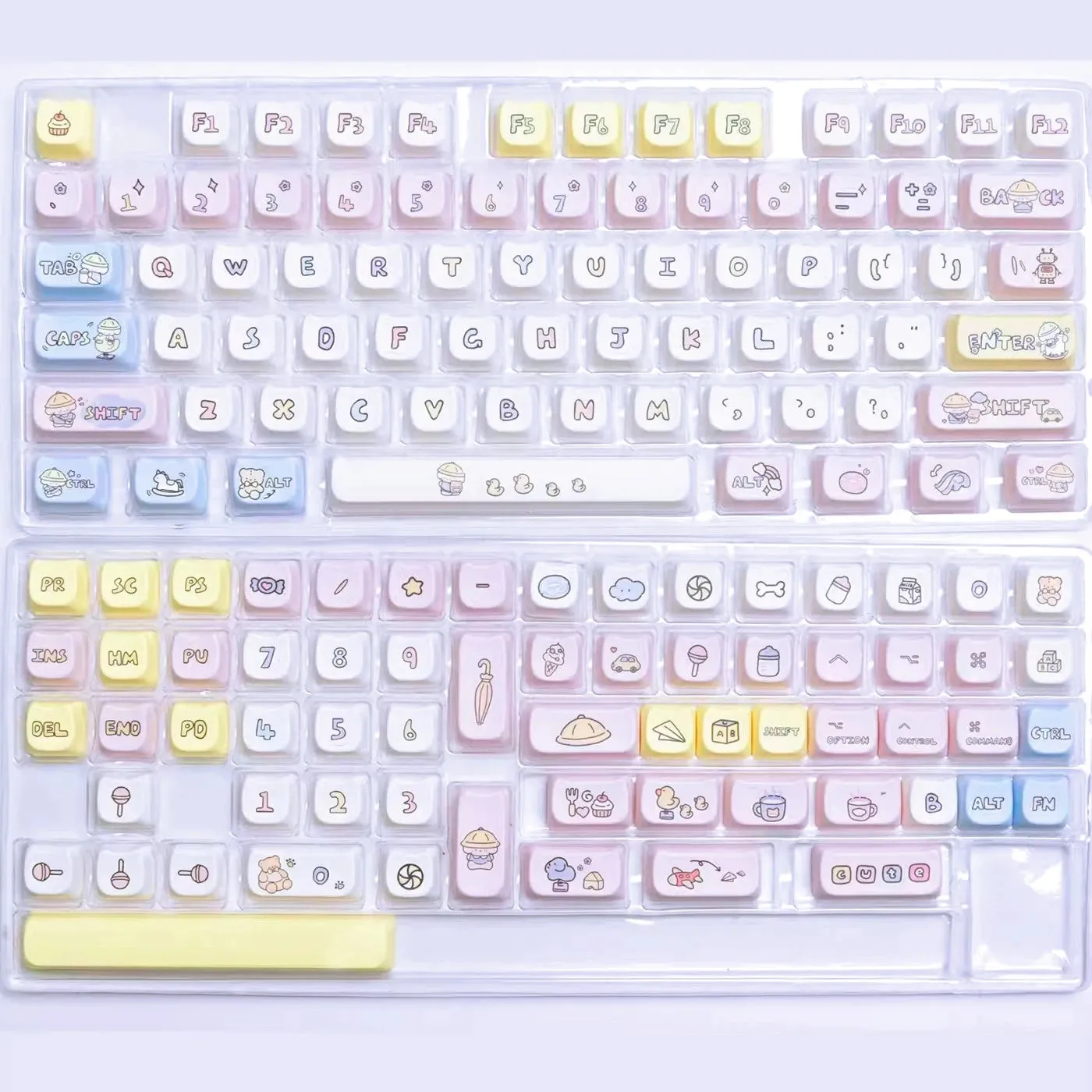 Cute Mocha Mao Cat Shape 108 KEYCAPS