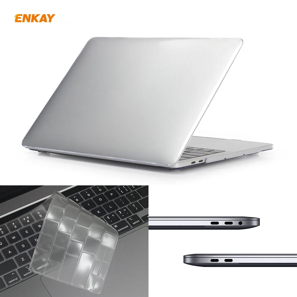 (EU version) Enkay Waterproof Dustproof TPU Macbook Keyboard Protective Film   Case Crystal Case   Dust Plug for MacBook Pro 16 2019 (A2141)