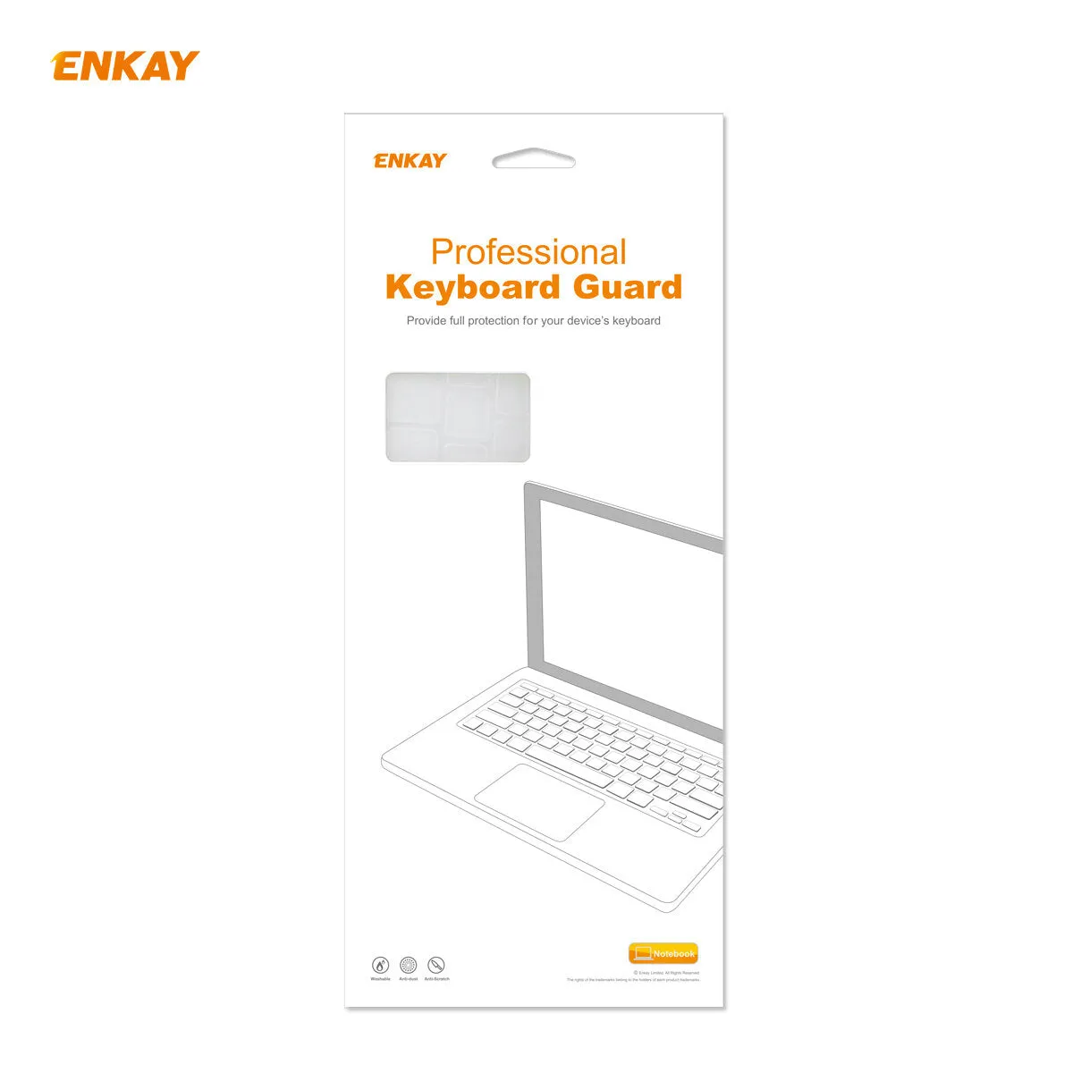 (EU version) Enkay Waterproof Dustproof TPU Macbook Keyboard Protective Film   Case Crystal Case   Dust Plug for MacBook Pro 16 2019 (A2141)