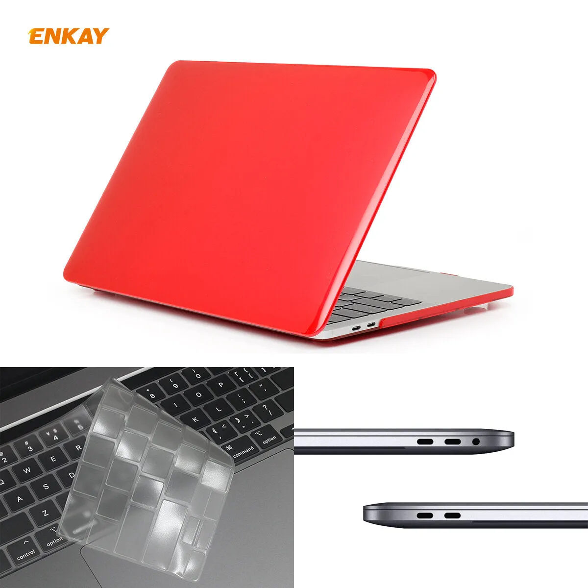 (EU version) Enkay Waterproof Dustproof TPU Macbook Keyboard Protective Film   Case Crystal Case   Dust Plug for MacBook Pro 16 2019 (A2141)