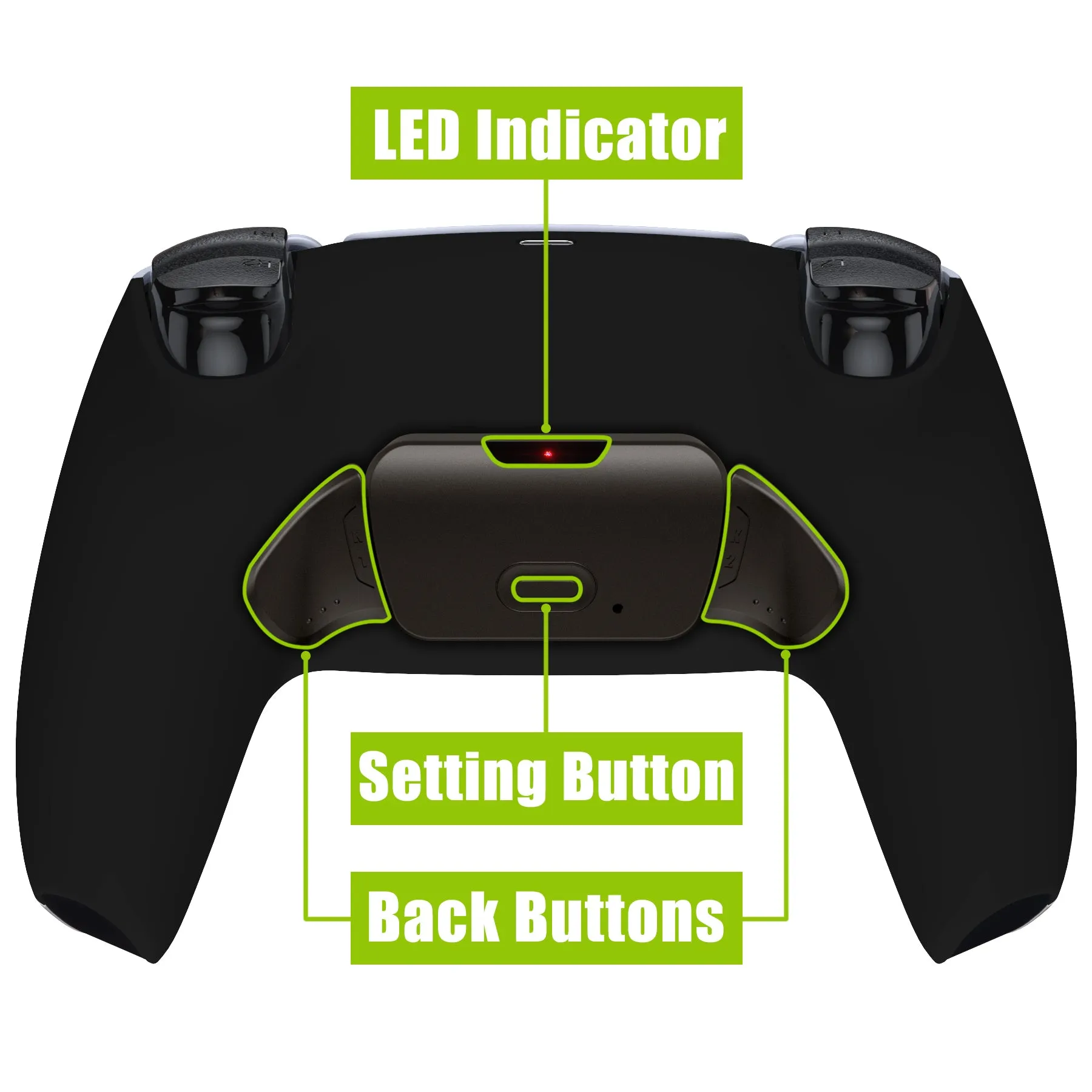 eXtremeRate Black Real Metal Buttons (RMB) Version RISE 2.0 Remap Kit for PS5 Controller BDM-010/020 - Black - XPFJ7001