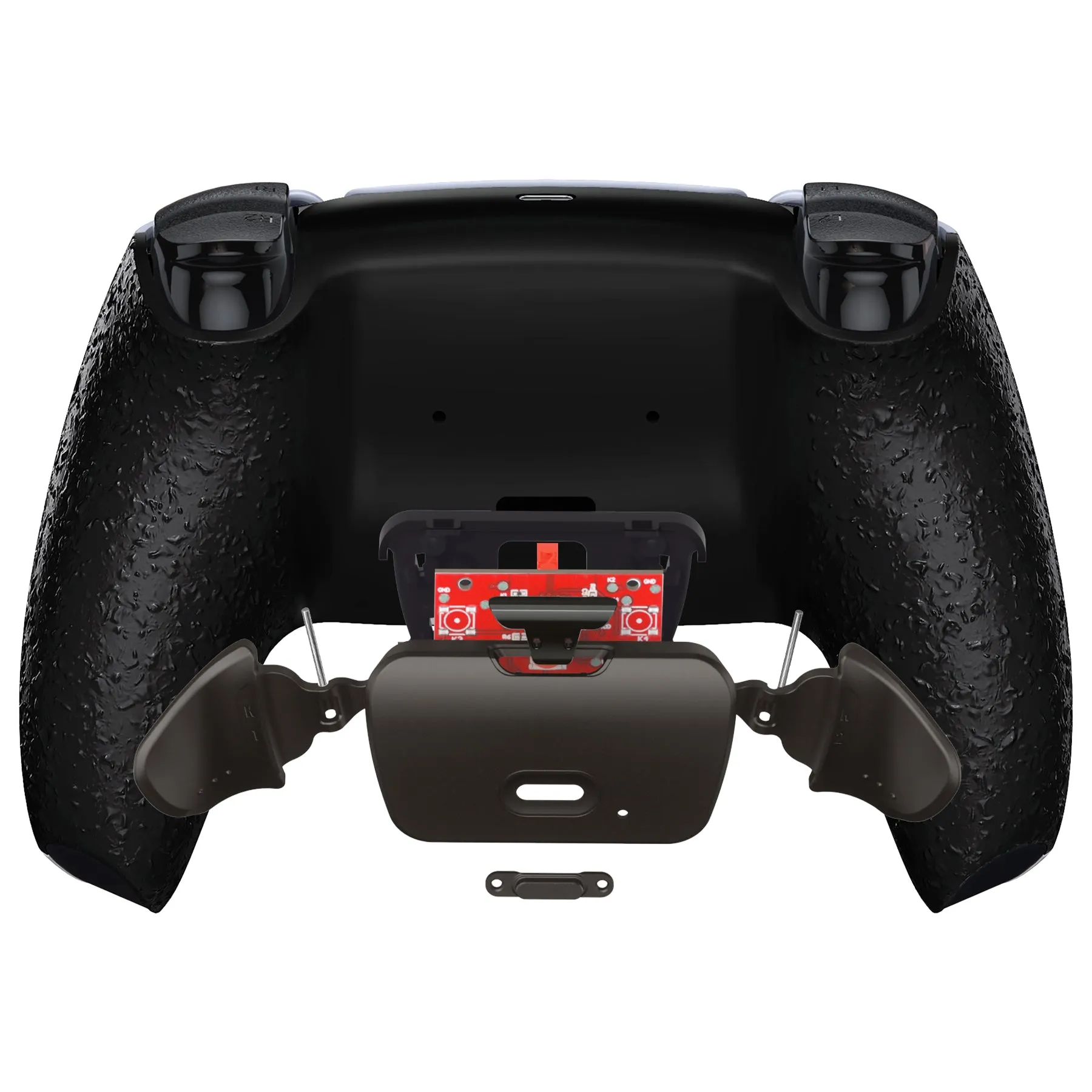 eXtremeRate Black Real Metal Buttons (RMB) Version RISE 2.0 Remap Kit for PS5 Controller BDM-010/020 - Textured Black - XPFJ7002
