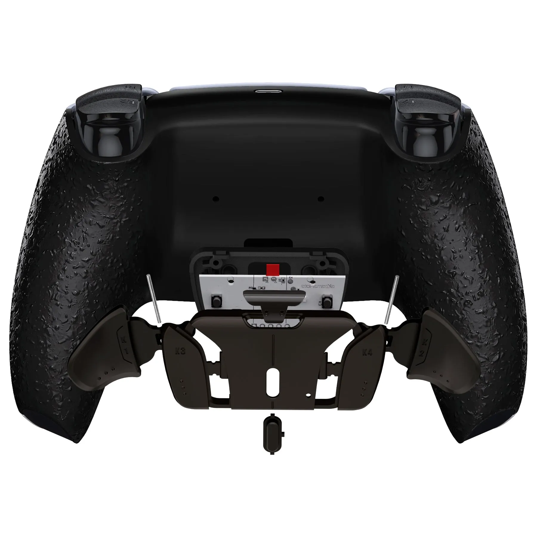 eXtremeRate Black Real Metal Buttons (RMB) Version RISE4 V3 Remap Kit for PS5 Controller BDM-030/040/050 - Textured Black - YPFJ7006G4
