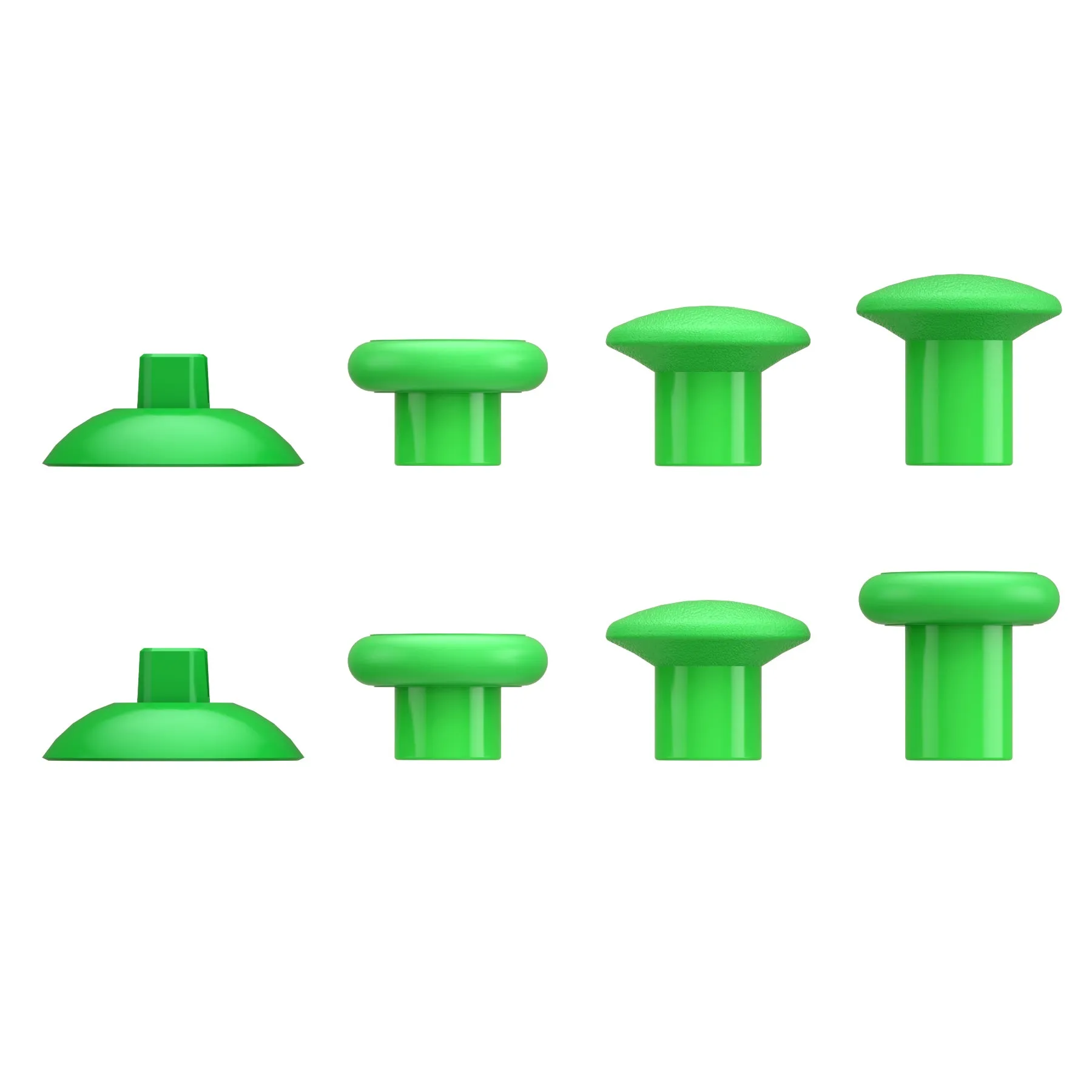 eXtremeRate Green ThumbsGear Interchangeable Ergonomic Thumbstick for PS5 Controller, for PS4 All Model Controller - 3 Height Domed and Concave Grips Adjustable Joystick - P4J1114