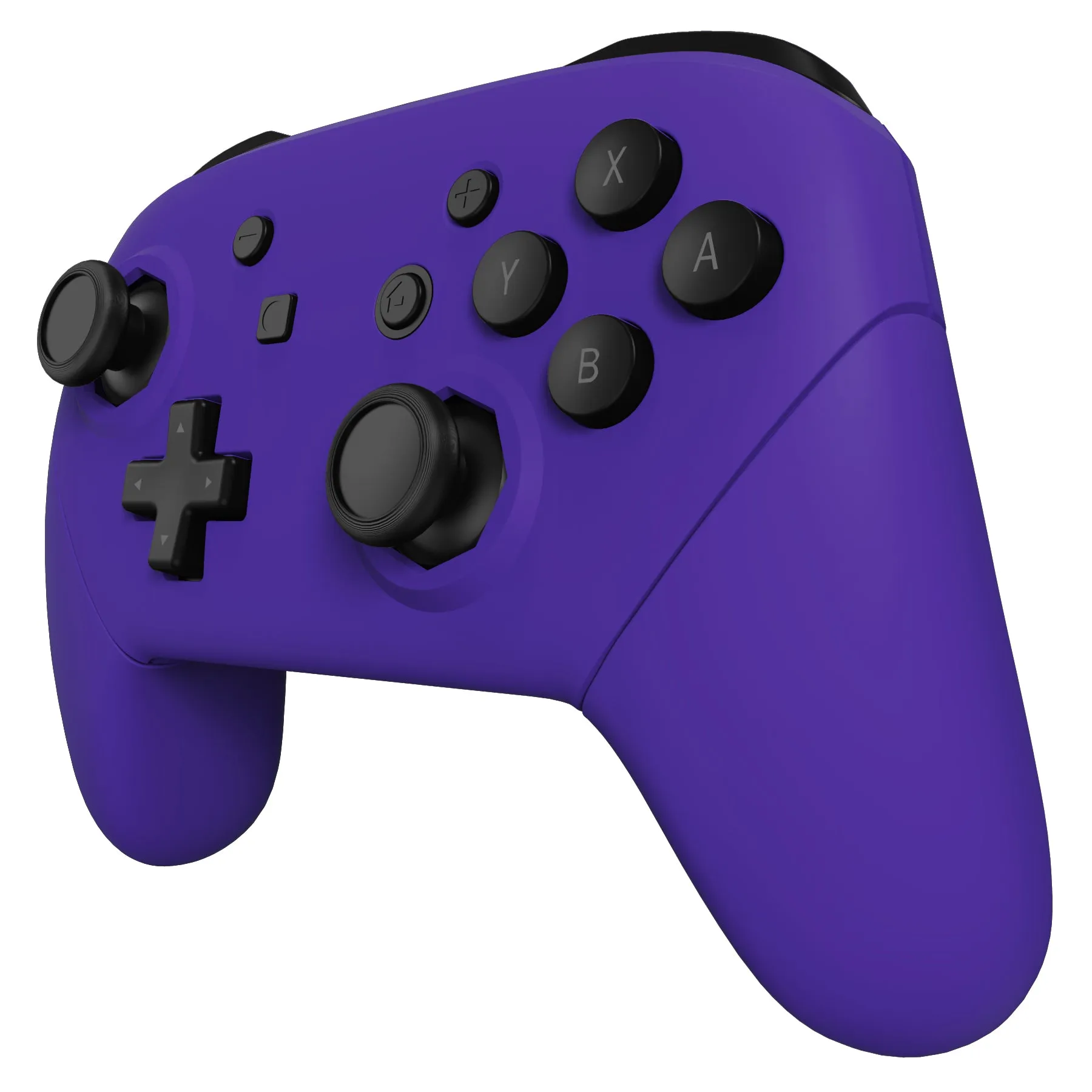 eXtremeRate Purple Faceplate Backplate Handles Cover, Octagonal Gated Sticks Design DIY Replacement Grip Housing Shell for NS Switch Pro Controller - Controller NOT Included - FRE613