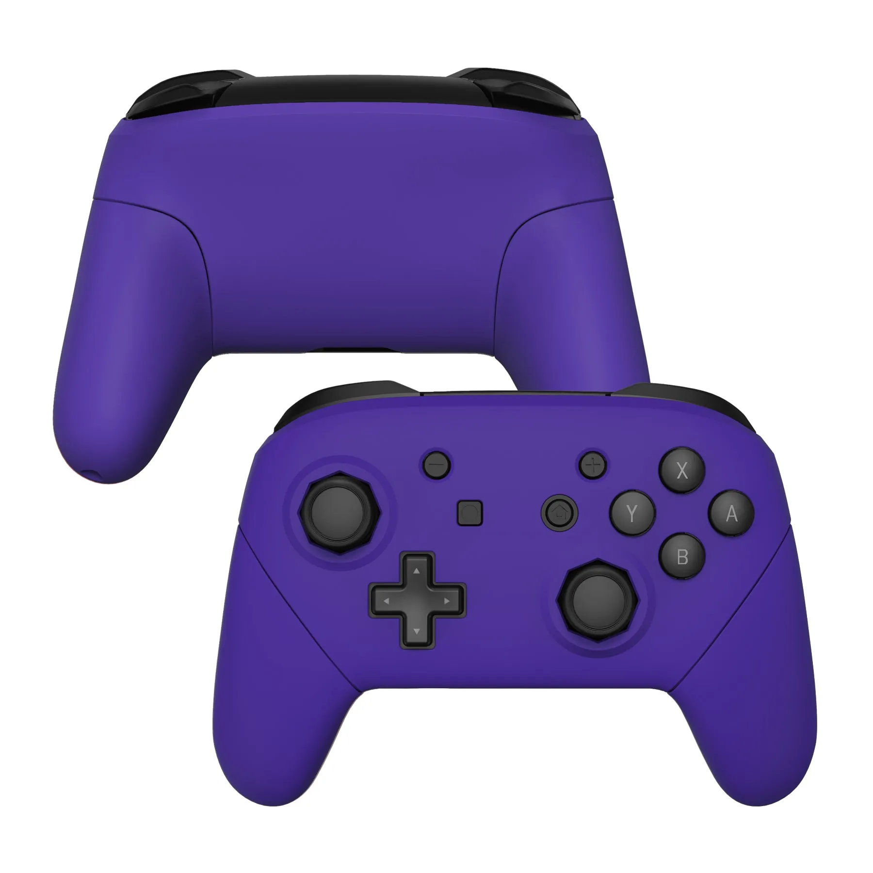 eXtremeRate Purple Faceplate Backplate Handles Cover, Octagonal Gated Sticks Design DIY Replacement Grip Housing Shell for NS Switch Pro Controller - Controller NOT Included - FRE613