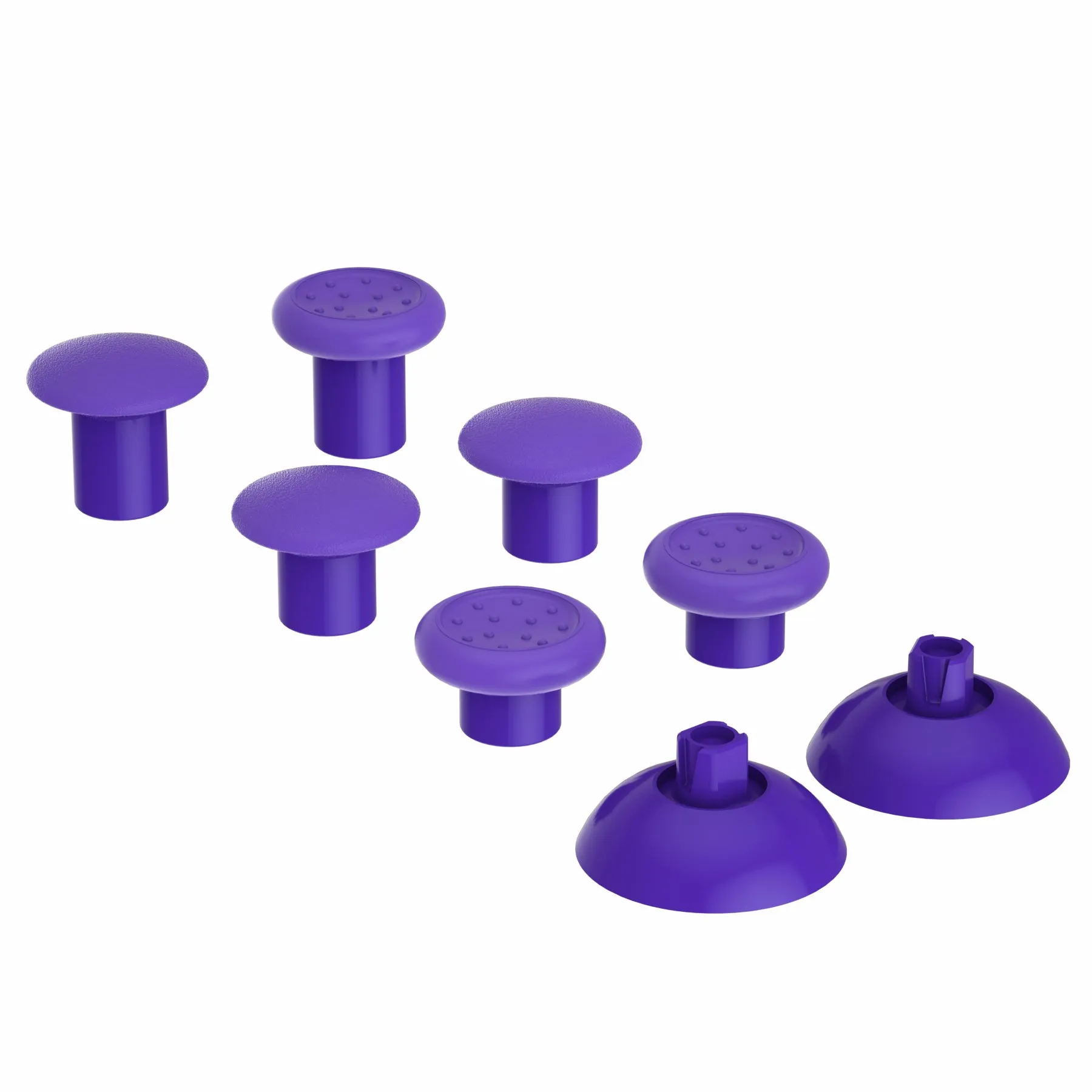 eXtremeRate Purple ThumbsGear Interchangeable Ergonomic Thumbstick for PS5 Controller, for PS4 All Model Controller - 3 Height Domed and Concave Grips Adjustable Joystick - P4J1115