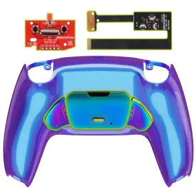 eXtremeRate Rainbow Aura Blue & Purple Real Metal Buttons (RMB) Version RISE 2.0 Remap Kit for PS5 Controller BDM-010/020 - Chameleon Purple Blue - XPFJ7014