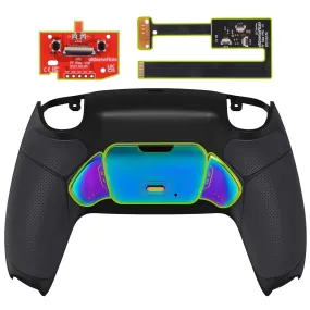 eXtremeRate Rainbow Aura Blue & Purple Real Metal Buttons (RMB) Version RISE 2.0 Remap Kit for PS5 Controller BDM-010/020 - Rubberized Black - XPFJ7011