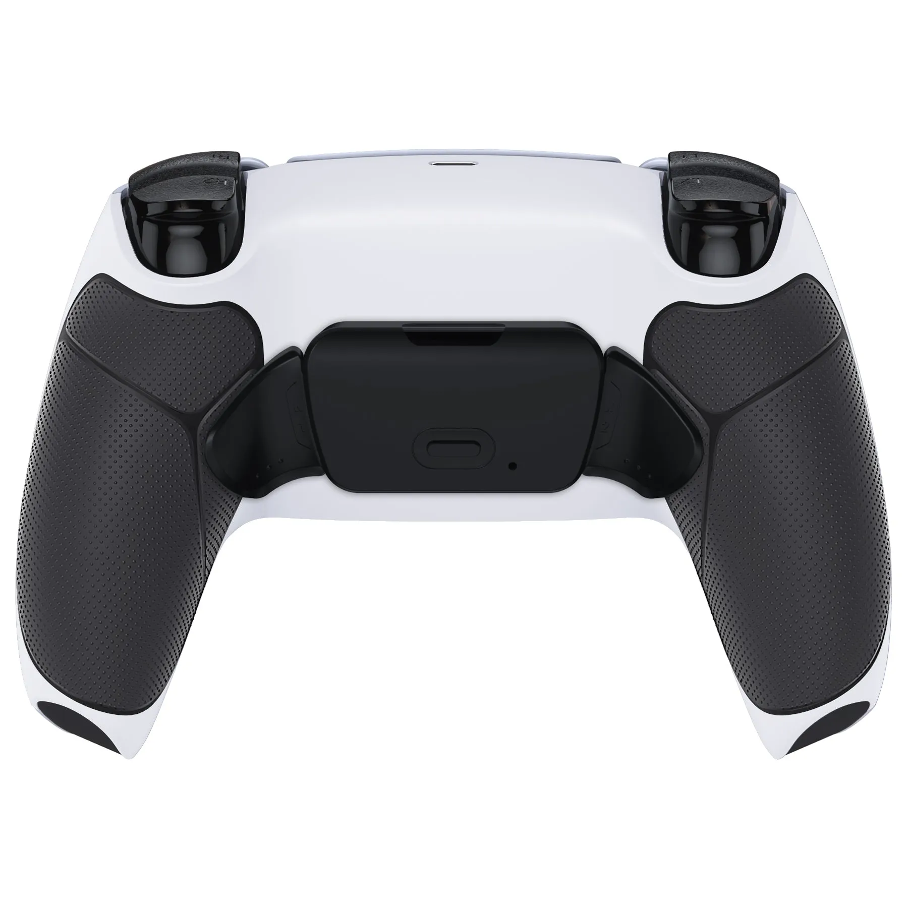 eXtremeRate Remappable Rise 2.0 Remap Kit for PS5 Controller BDM-010/020 - Rubberized Black Grip with Black Back Paddles - XPFU6010