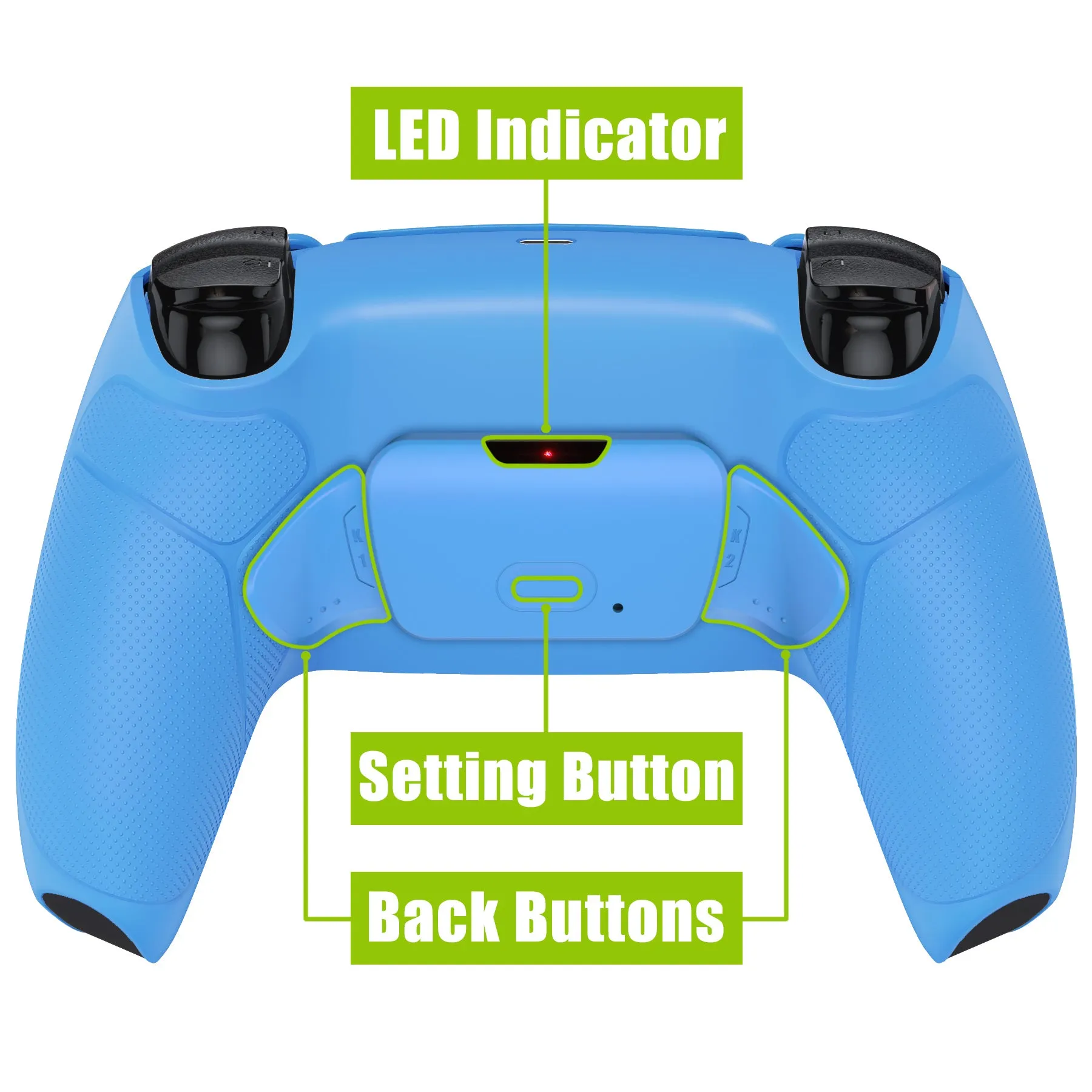 eXtremeRate Remappable Rise 2.0 Remap Kit for PS5 Controller BDM-010/020 - Rubberized Starlight Blue - XPFU6006