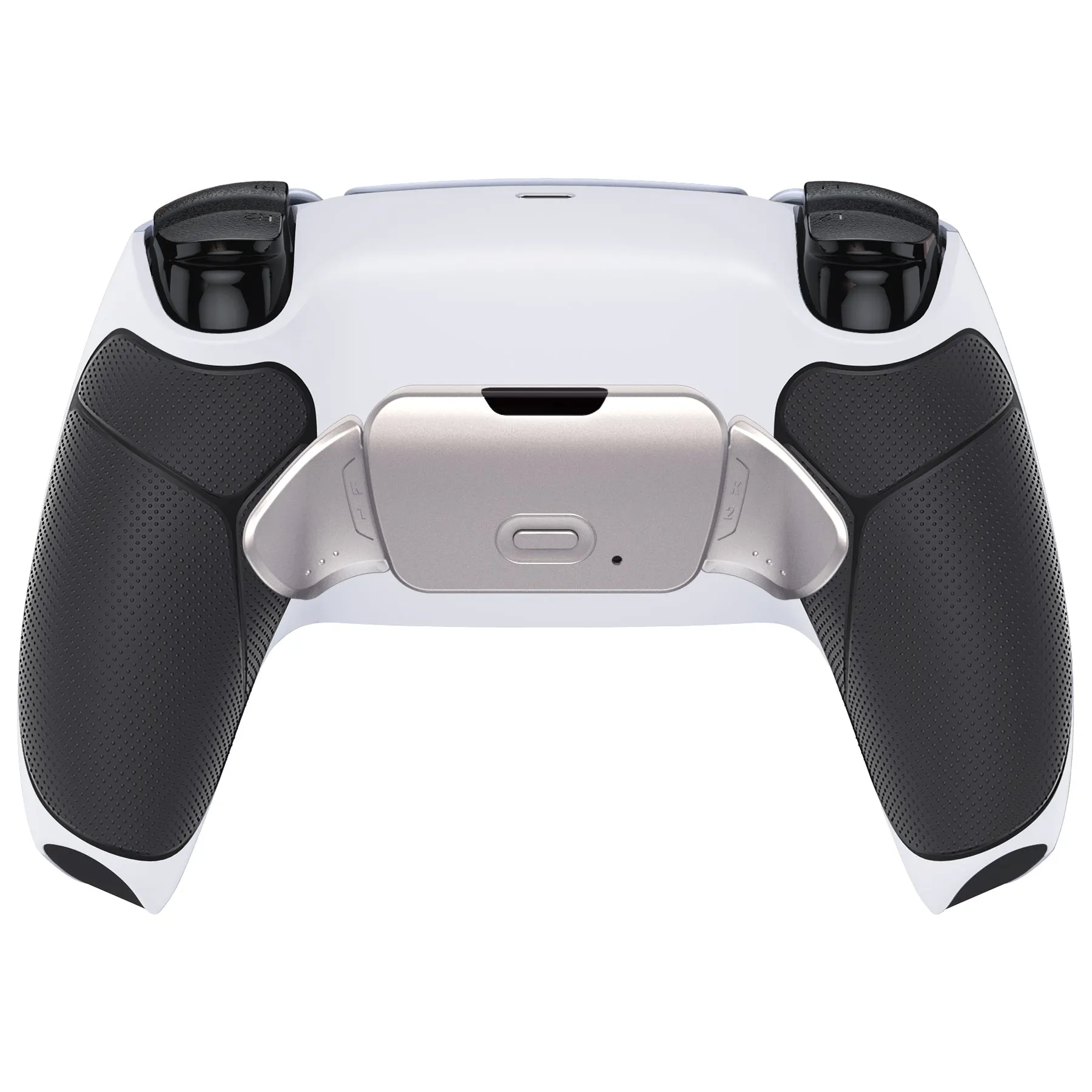 eXtremeRate Silver Real Metal Buttons (RMB) Version RISE 2.0 Remap Kit for PS5 Controller BDM-010/020 - Rubberized Black - XPFJ7010