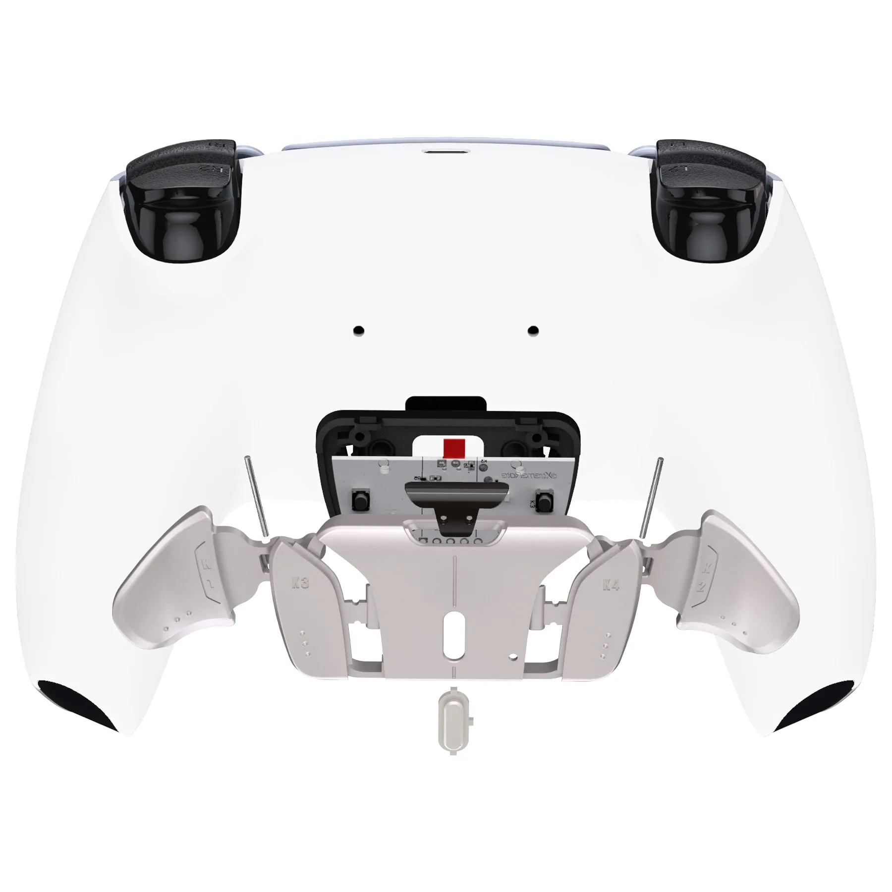 eXtremeRate Silver Real Metal Buttons (RMB) Version RISE4 Remap Kit for PS5 Controller BDM-010/020 - White - YPFJ7008