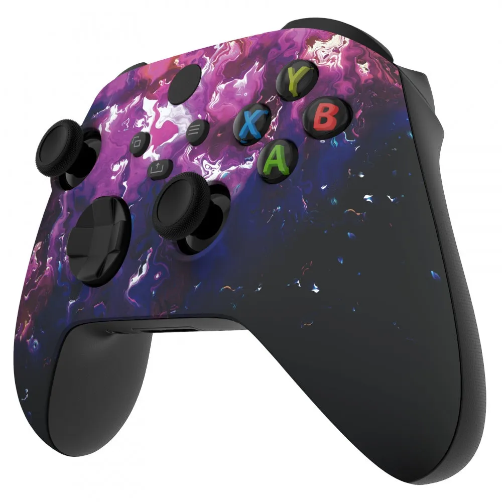 eXtremeRate Surreal Lava Replacement Part Faceplate, Soft Touch Grip Housing Shell Case for Xbox Series S & Xbox Series X Controller Accessories - Controller NOT Included - FX3T126