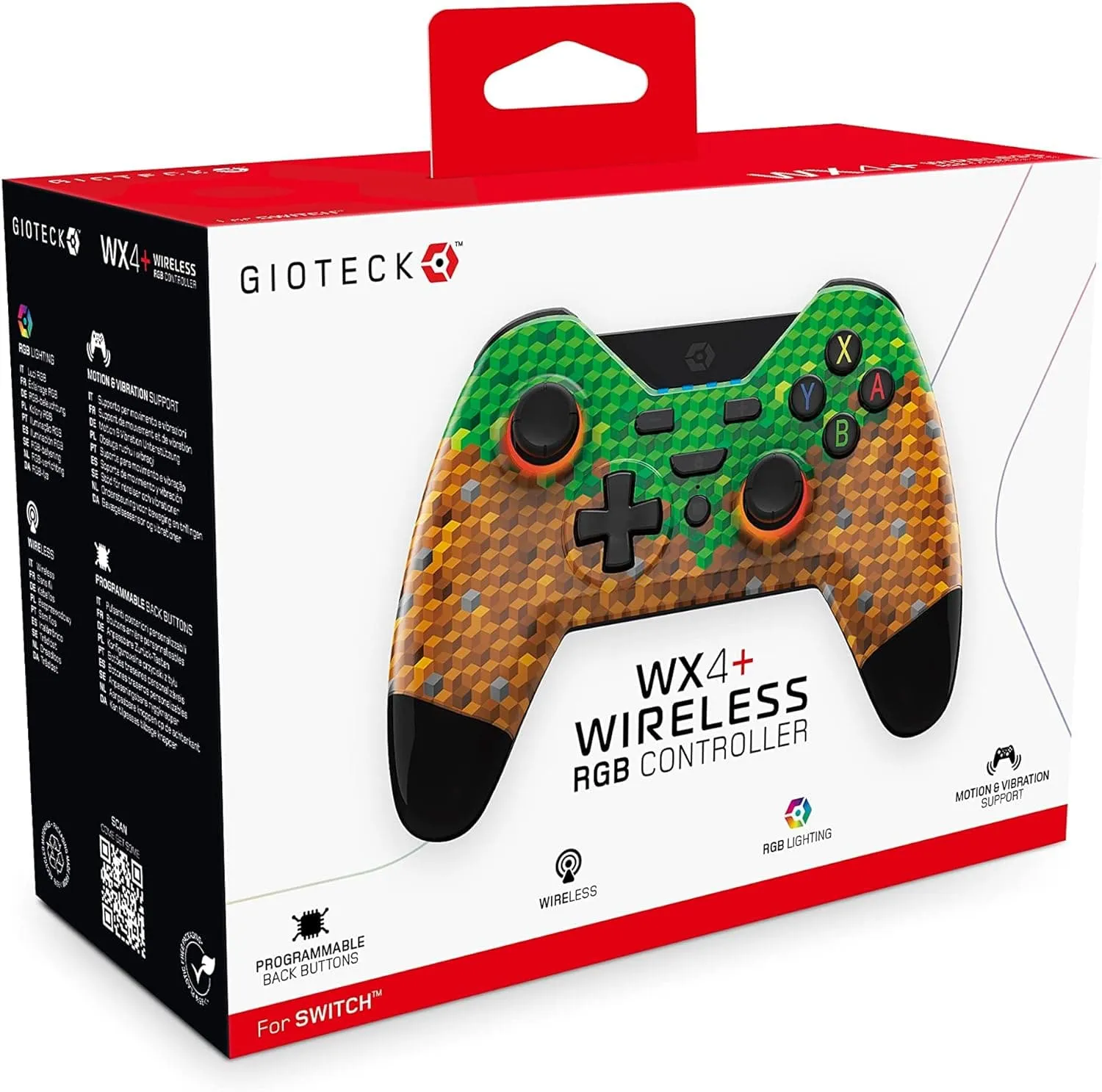 Gioteck WX4  Wireless RGB Controller for Nintendo Switch – Multicoloured