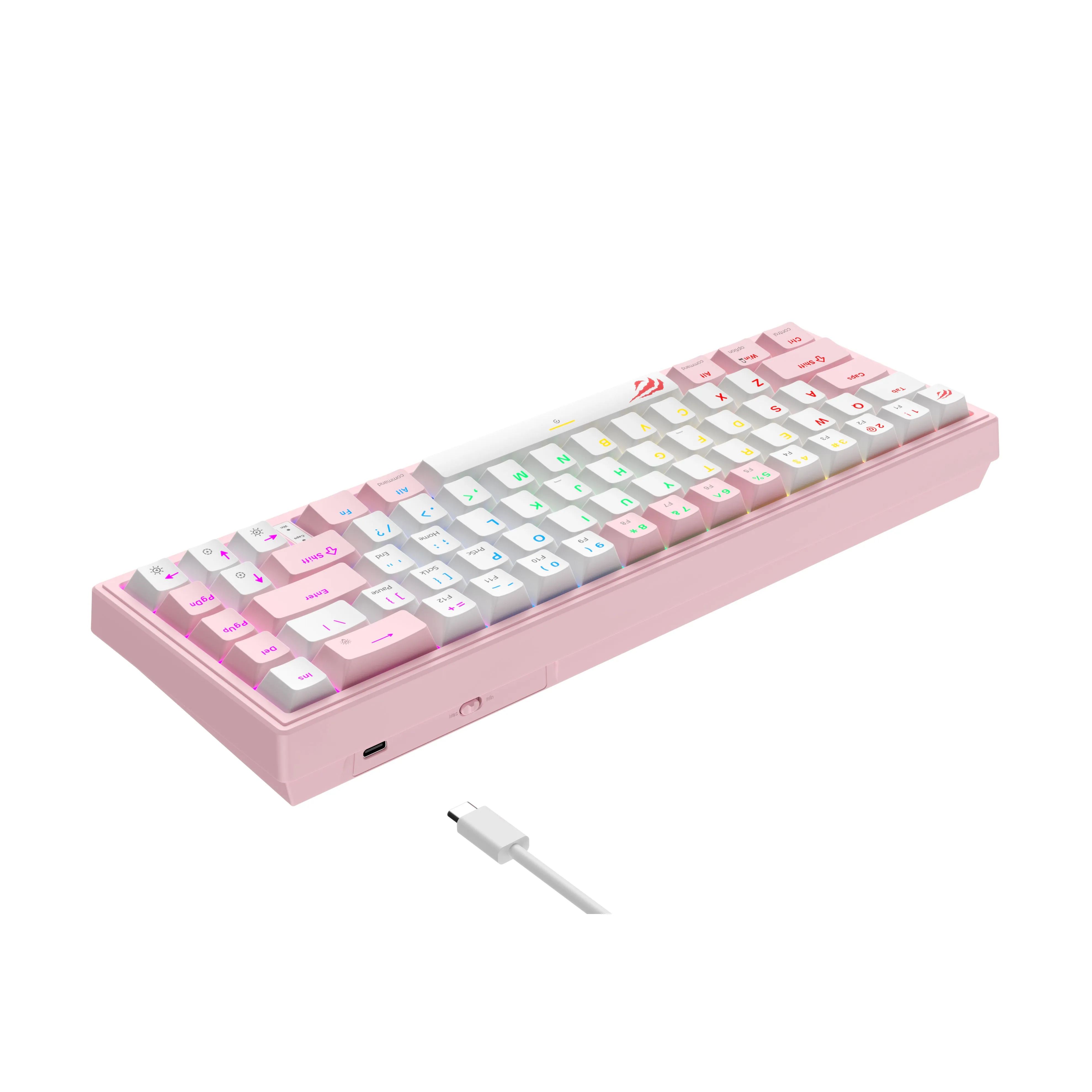 HAVIT KB874L Pink 75% Compact Mechanical Keyboard