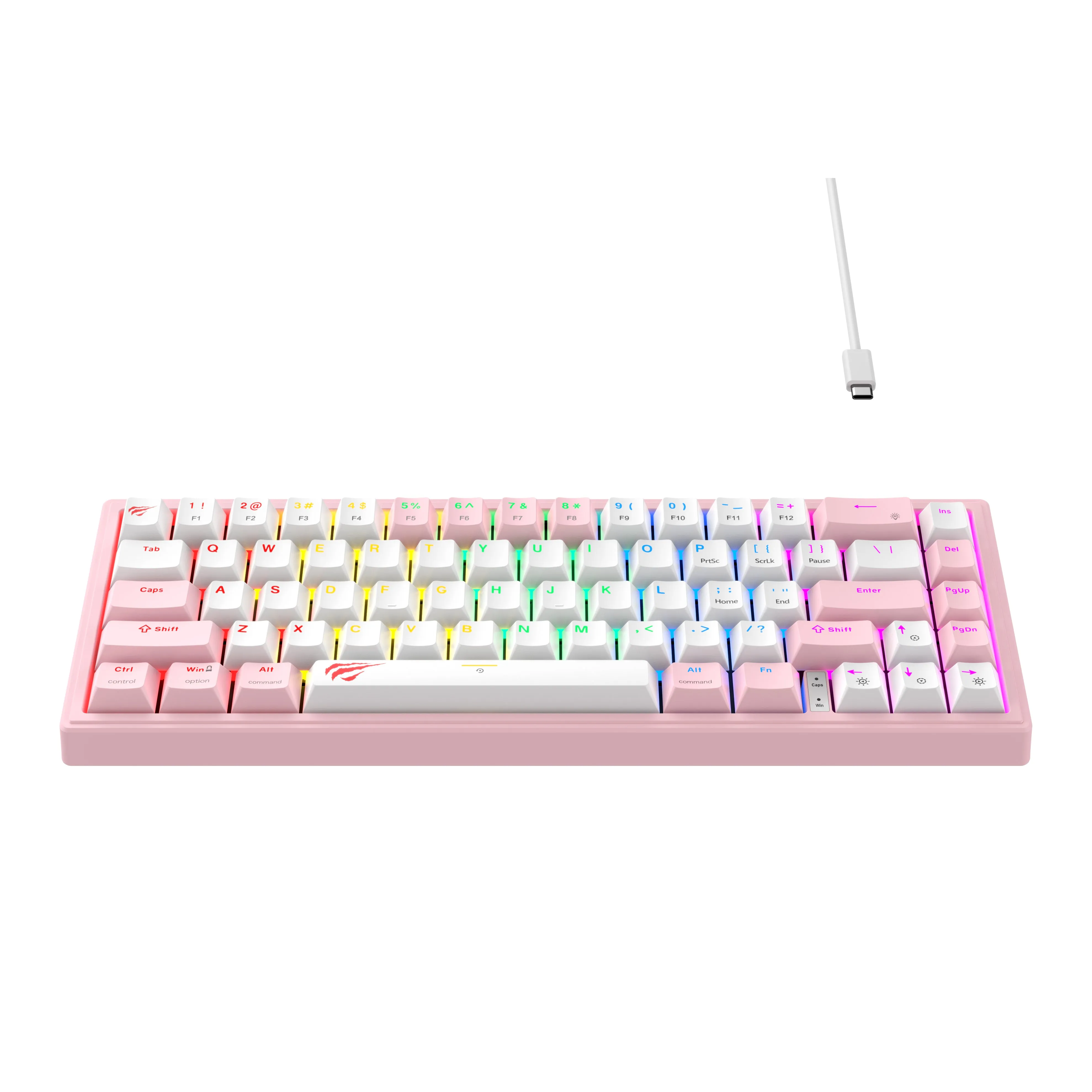 HAVIT KB874L Pink 75% Compact Mechanical Keyboard