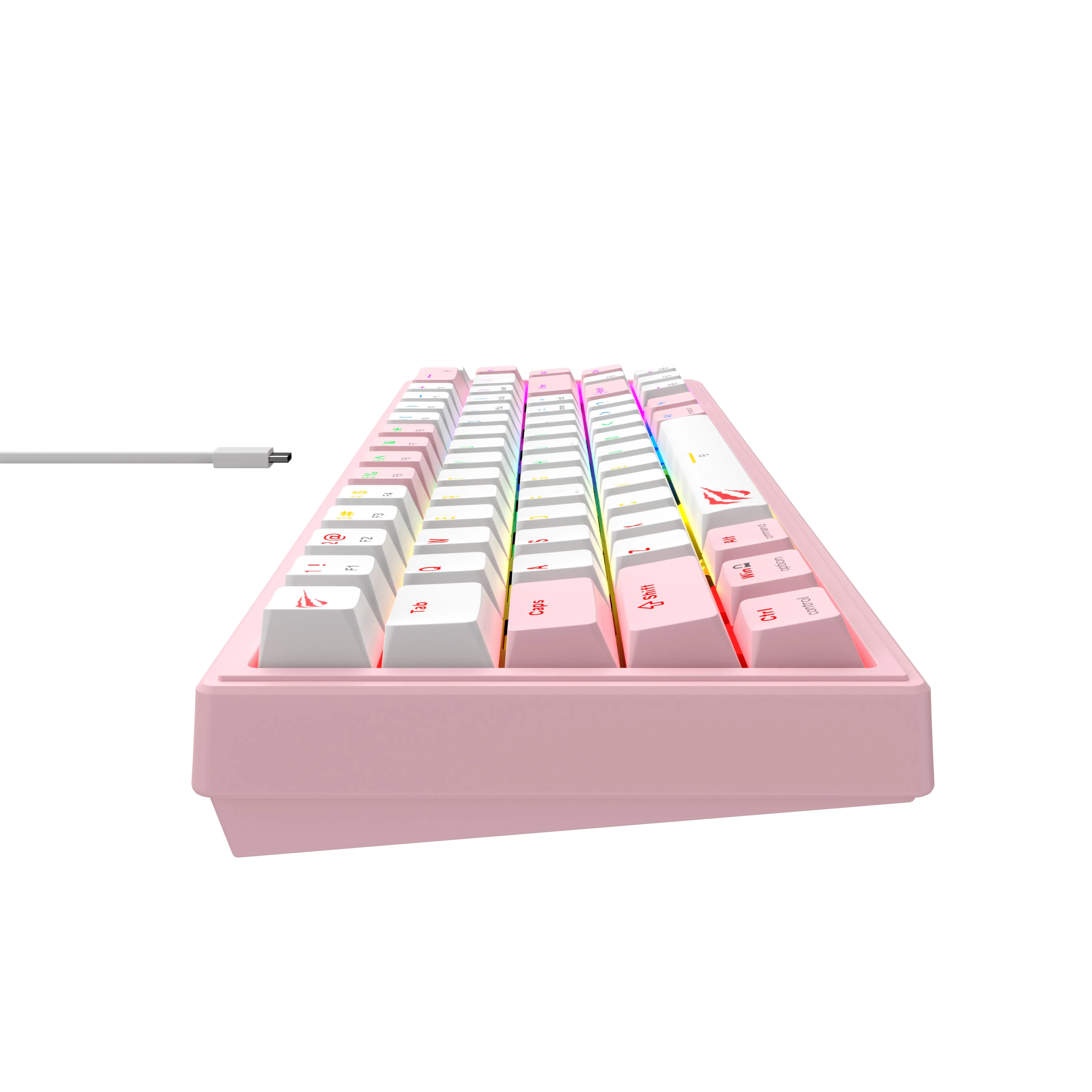 HAVIT KB874L Pink 75% Compact Mechanical Keyboard
