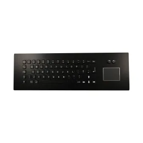 KBS-PC-IT-3-BL-USBUK Top Mounted Black Stainless Steel Keyboard With Touchpad