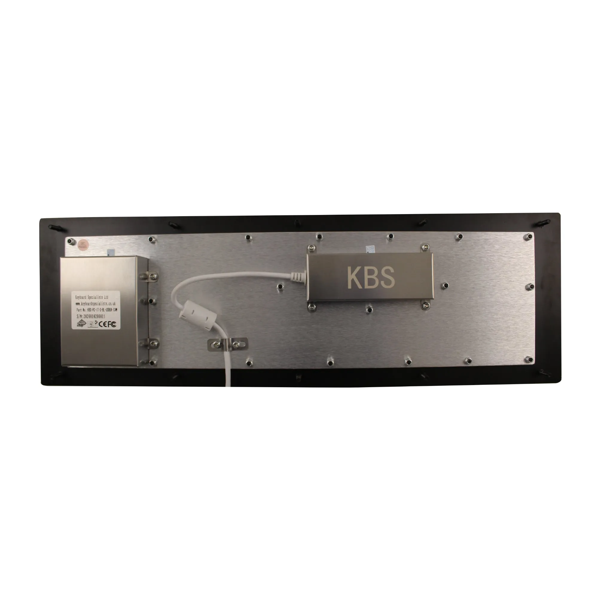 KBS-PC-IT-3-BL-USBUK Top Mounted Black Stainless Steel Keyboard With Touchpad